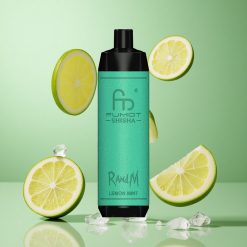 RandM Fumot Shisha 10000 Puffs Citrons Mētra LED Indikators