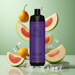 RandM Fumot Shisha 10000 Puffs Kiršu Fiesta LED Indikators 18ml Iepildīta e-šķidruma