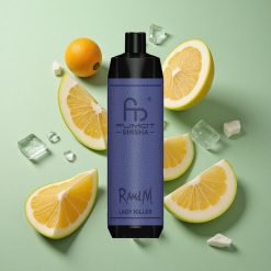 RandM Fumot Shisha 10000 Puffs Lady Killer (Dāmu Slepkava) Vienreizējās lietošanas Vape ar LED Indikatoru un 0,6ohm Mesh Coil