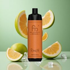 RandM Fumot Shisha 10000 Puffs Vimto Vērša Vienreizējās lietošanas Vape ar LED Indikatoru un 18ml Priekšpildīta e-šķidruma