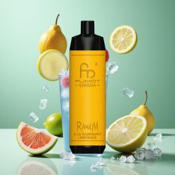 RandM Fumot Shisha 10000 Puffs Zilā Aveņu Citronāde LED Indikators