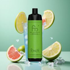 RandM Fumot Shisha 10000 Puffs Zilā Aveņu Limonāde LED Indikators 18ml e-šķidrums