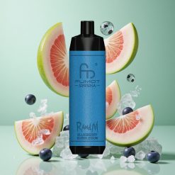 RandM Fumot Shisha 10000 Puffs Zilā Ķirše Vienreizējās lietošanas Vape ar LED Indikatoru un 18ml iepildīšanas šķidrumu