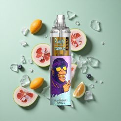 RandM Fumot Tornado 7000 Puffs Zemenes Ledā 14 ML E-šķidrums un RGB Gaisma