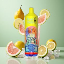 RandM Fumot Tornado 9000 Puffs Rozes Citronāde ar 18 mL e-šķidruma un sieta spole