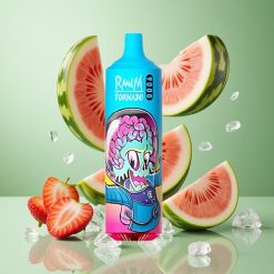 RandM Fumot Tornado 9000 Puffs Zemenes Arbūzs 850 mAh Uzlādējams & 18 mL