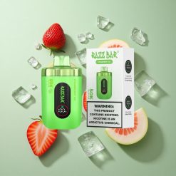 Razz Bar 50K Puffs Zemeneņu Ledus 1.0 Ohm Mesh Coil 650 Mah