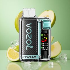 VOZOL Vista 20000 Puffs Sour Apple Ice OLED Ekrāns un S.i.L.C Tech Dual Mesh Spole